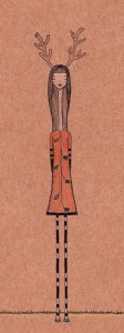 illustration femme cerf melle cancan
