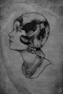 illustration-portrait-rétro-skull-crane-gravure-jeanjean